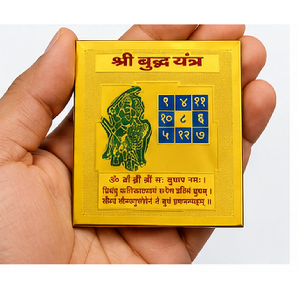 DEVAASTHA Budh Yantra — hand size reference