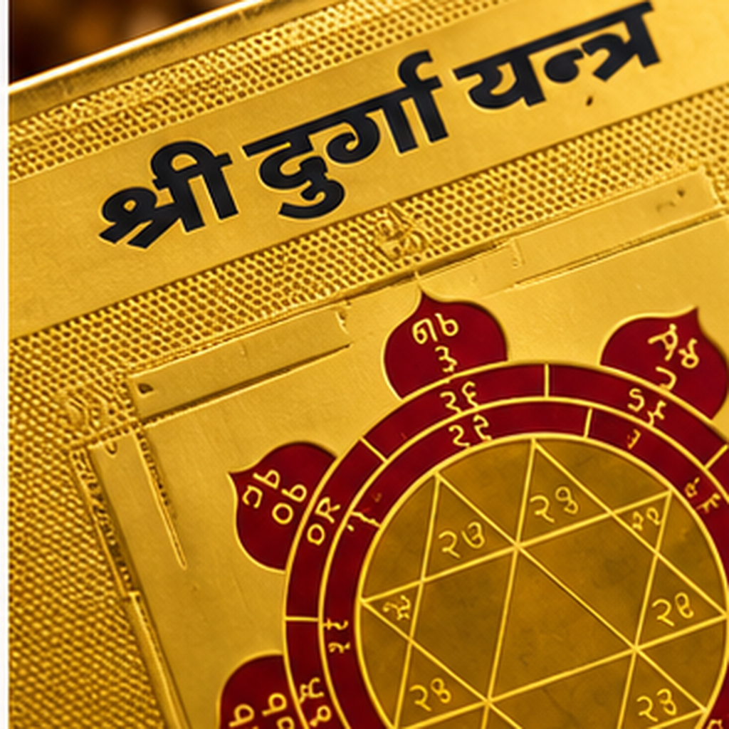 DEVAASTHA Durga Yantra — macro detail of yantra design