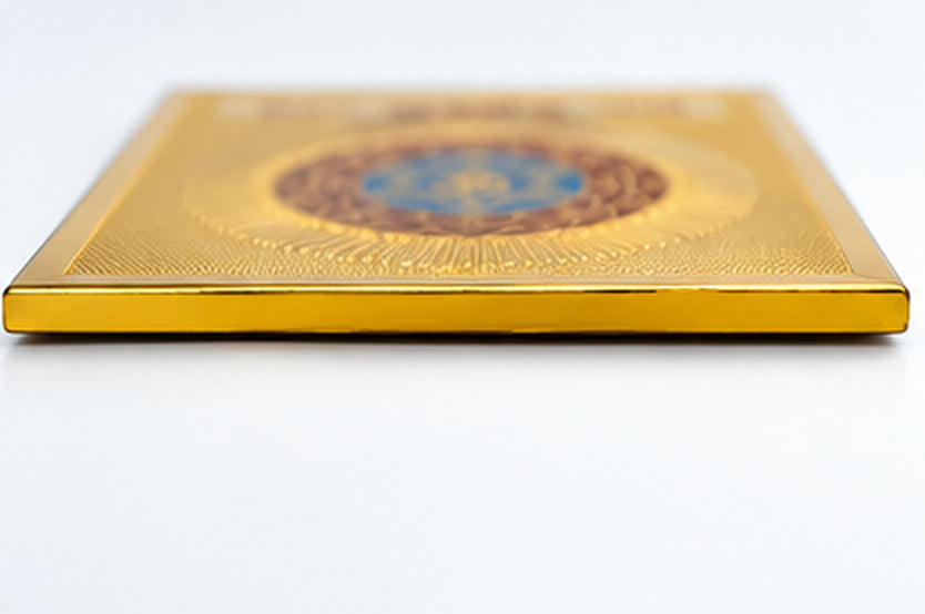 DEVAASTHA Mahasudarshan Yantra — edge and thickness view
