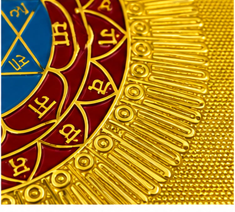DEVAASTHA Mahasudarshan Yantra — texture detail